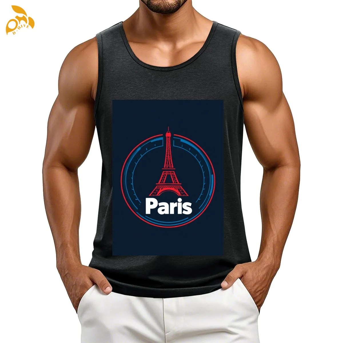 free shipping of customized Trendy American men's polyester vest with exquisite patterns from US