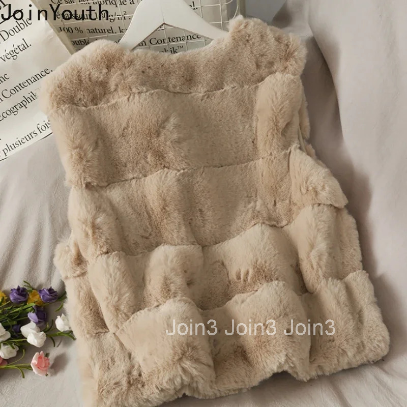 Furry Soft Vest Jackets Women Winter Clothing Thicked O-neck Sleeveless Coats Fashion Faux Fur Short Crop Tops 2025 Ropa Mujer