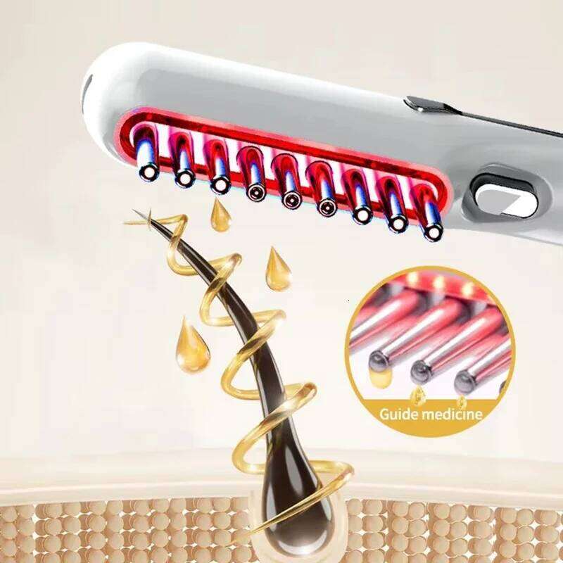 LED Red Light Scalp Brush For Spa Anti Loss Care Electric Hair Growth Massage Comb Microcurrent Head Skin Applicator