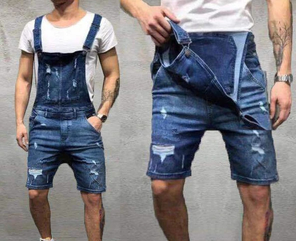 Casual Mens Jeans Work Pants Suspenders Men Clothing Adjustable Overalls Ripped Jeans Denim Shorts Men Cargo Pants Baggy Jeans 250618