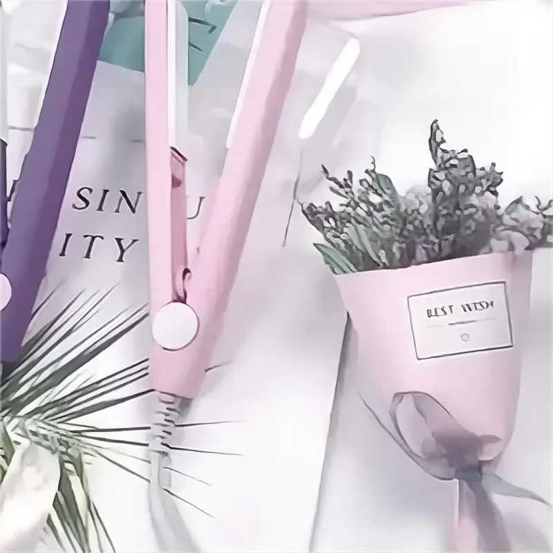 Mini Hair Straightener Clipboard Small Power Plug Curling Hair Straight Hair Girls Air Bangs Portable Hair StraightenerXJ250621