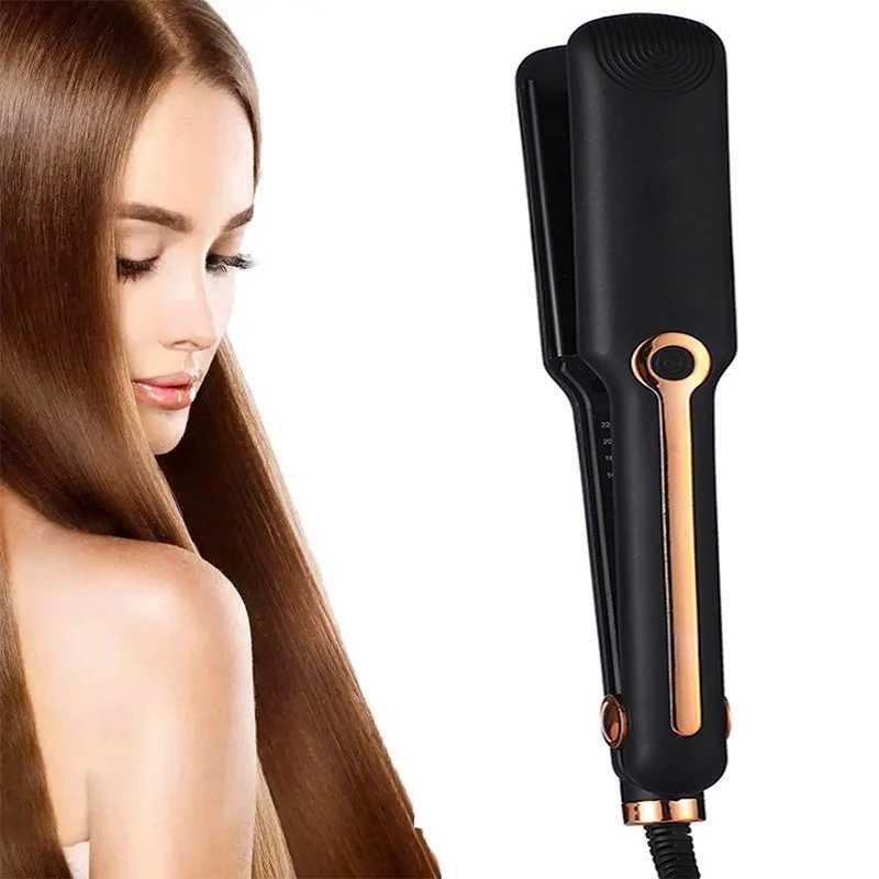 Salon Hair Styler Tool Adjustable Professional Hair Straightener 2 in 1 Professional Ceramic Flat Iron Negative Ion Large HomeXJ250621