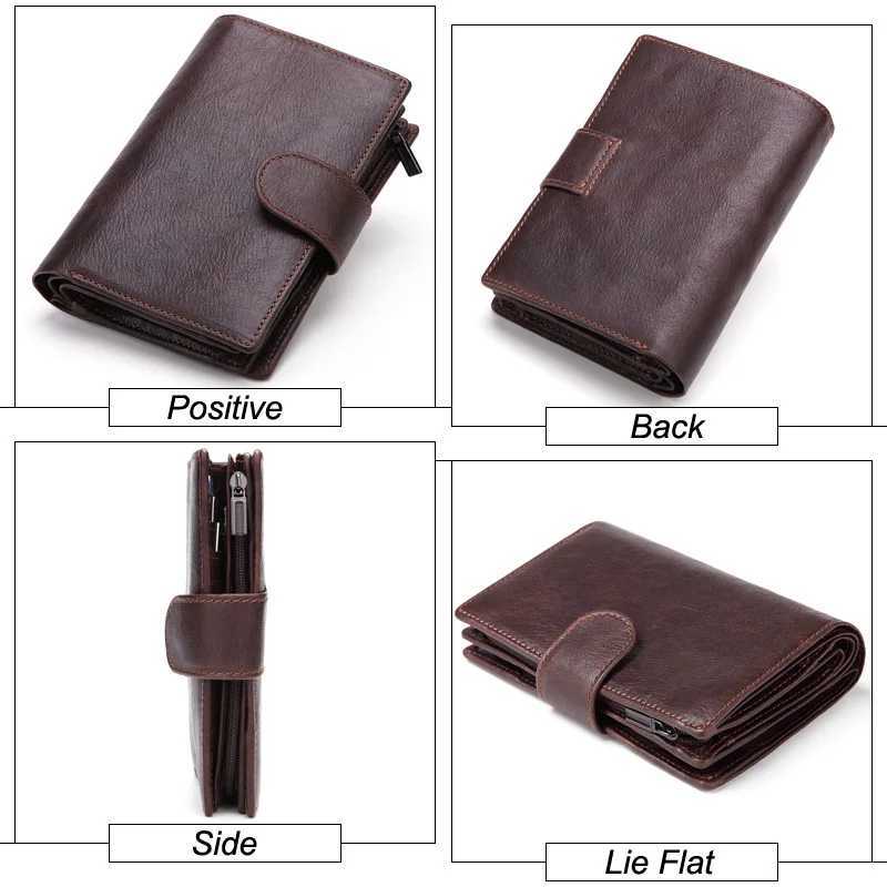 GENODERN Genuine Leather Mens Passport Cover Wallet Large Capacity Passport Holder Coin Purse Men Organizer Wallets Card Holder Z250621