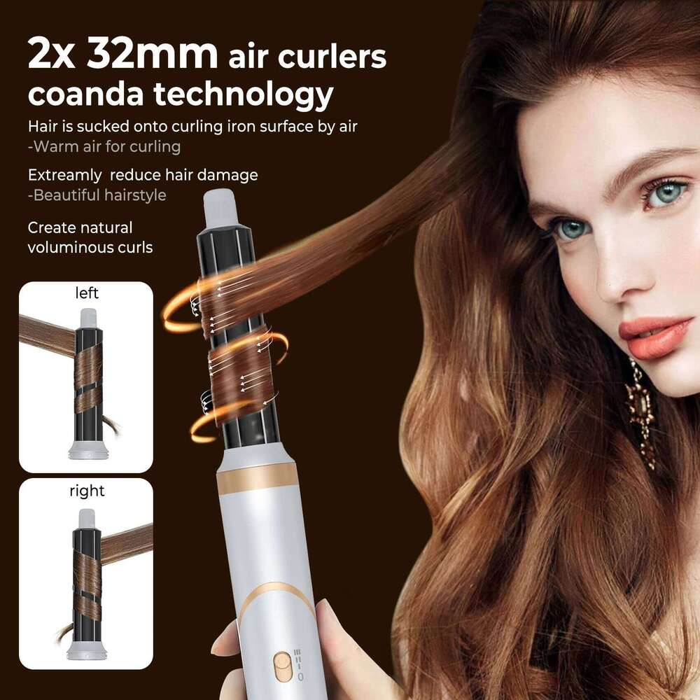 6 In 1 Hair Brush, Detachable Blow Dryer Brush Set,Negative Ionic Brush,Hair Styling Tool,Round Hot Air Straighten