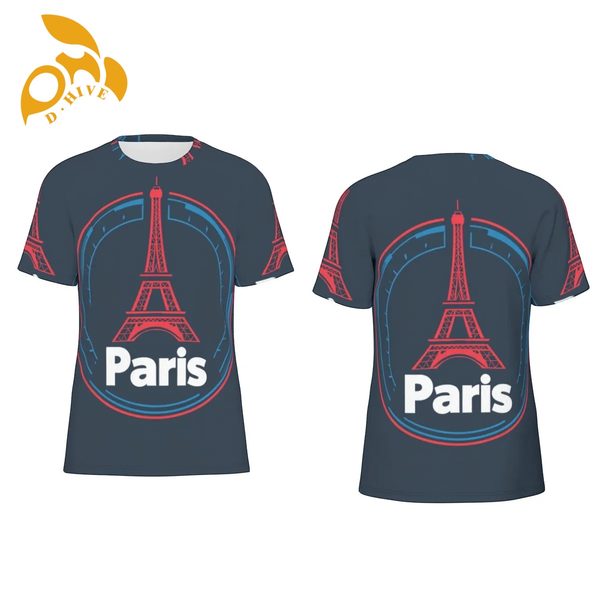 free shipping of customized fashionable All-Over Print Men's O-Neck T-Shirt | 190GSM Cotton | Birdseye with exquisite Round neck High-quality