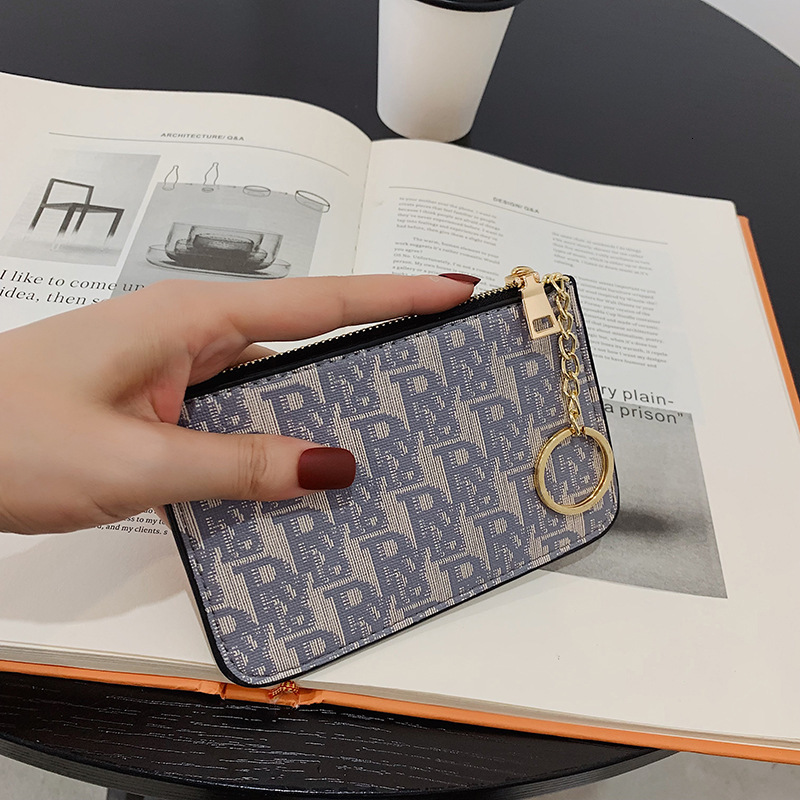 Designer Purses For Women Designer Wallet Wallet Men Travel Uxury Wallet Minimalist Canvas Leather Wallet High Capacity Multiple Card Slots White Blue