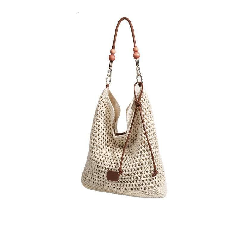 Hotwind Summer New Women's Pastoral Hollow Shoulder Bag Vacation Style Large Capacity Handbag