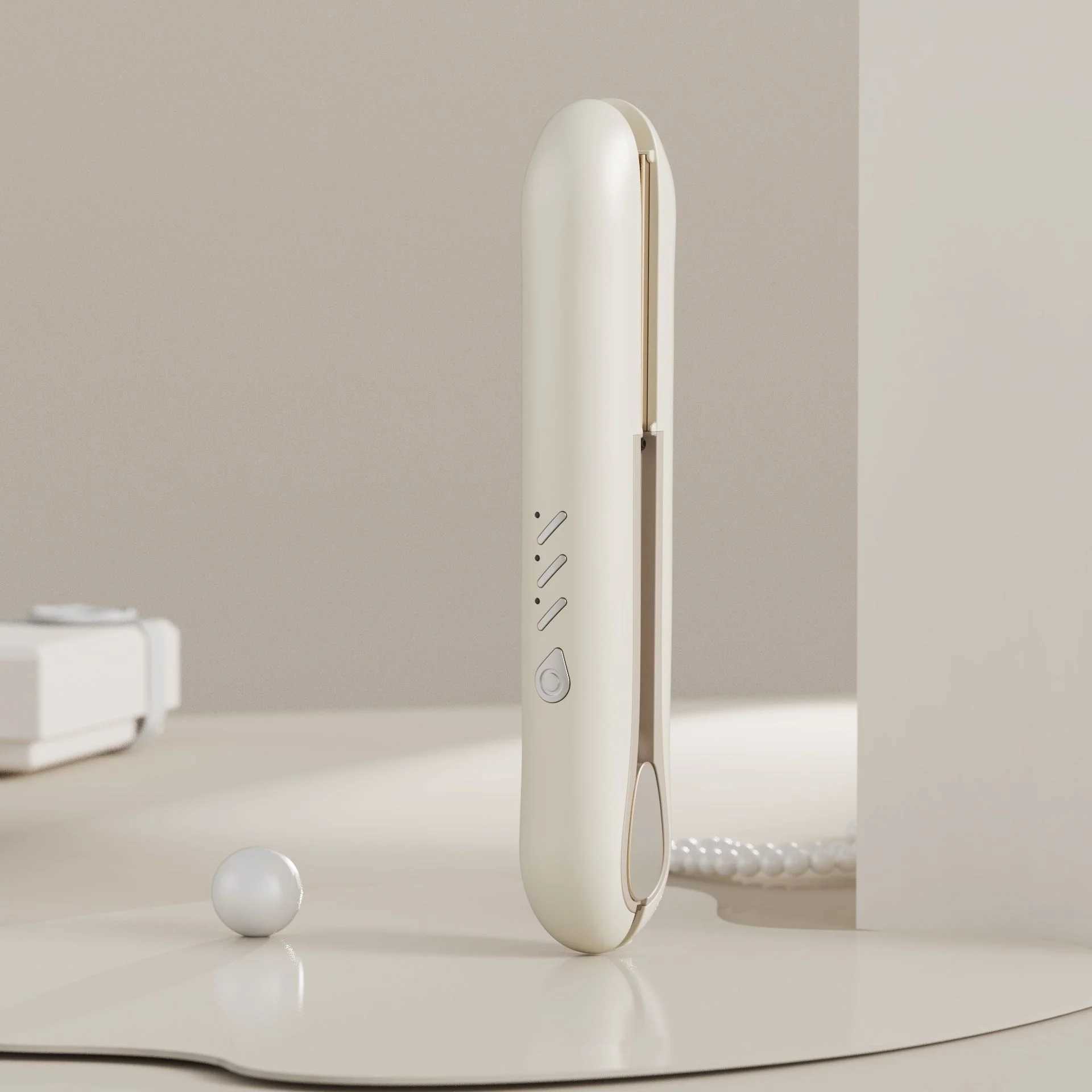 Wireless Hair Straightener And Curling Iron 2 In 1 Rechargeable Mini Portable Styling Tool For Travel HomeXJ250621