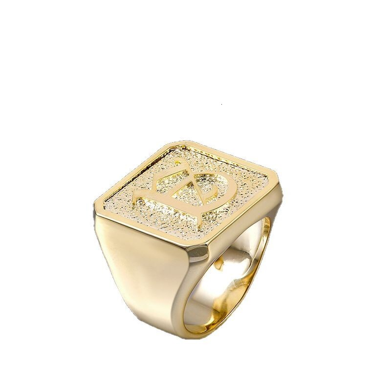 Moissanite ringsHip Hop Full Diamond Ring Gold Micro Pave Classic Luxury Trendsetter Letter Men's Finger Ring