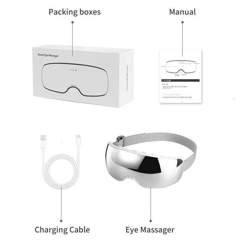 Designer Luxury Massager Acupoint Vibration Pulse Hot Compress Care With Bluetooth Music Relieve Fatigue Visible Eye Beauty Instrument