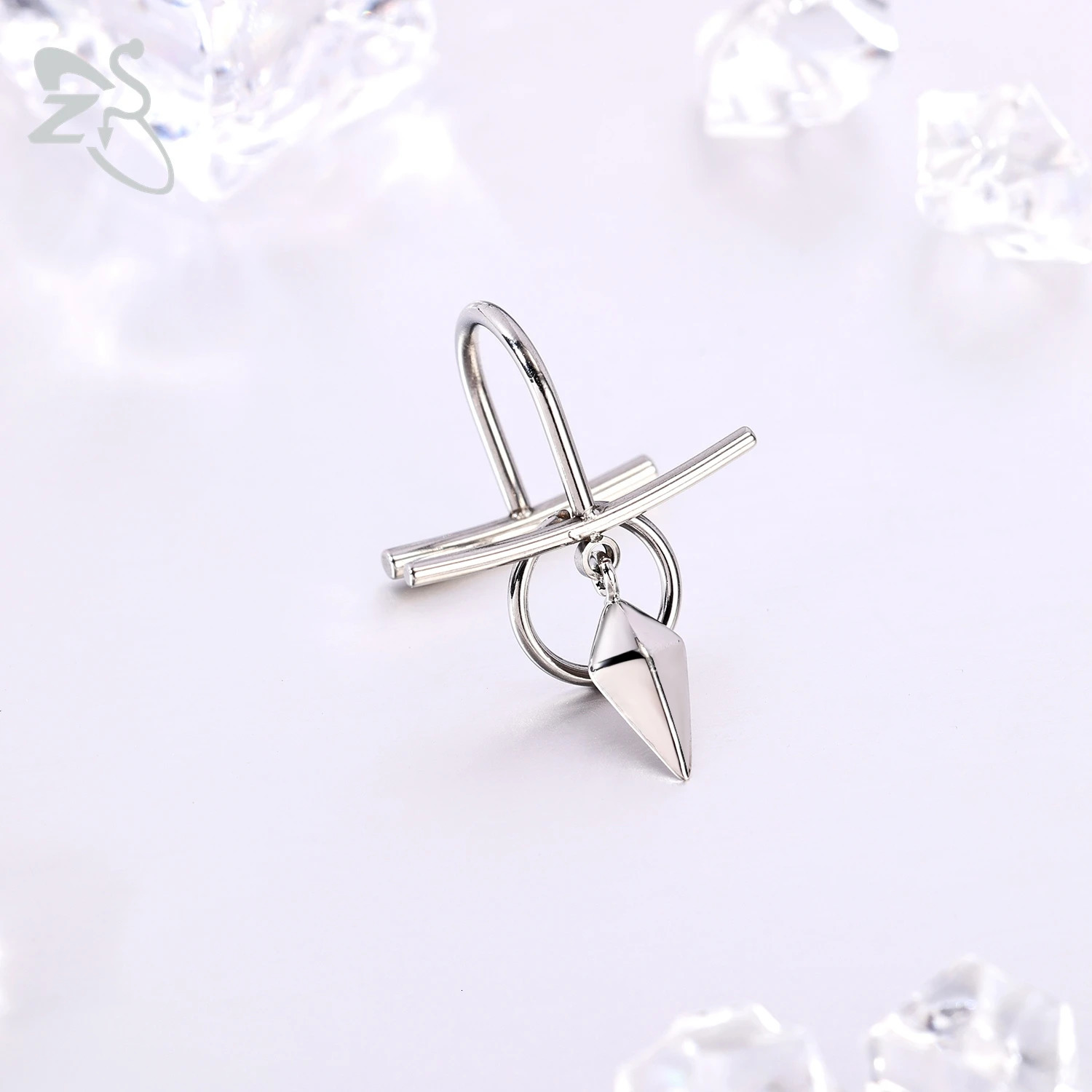ZS 1 Piece Cyberpunk Style Stainless Steel Lip Labret Piercing Faux Lips Clip Y2k Punk Non-Piercing Body Piercing Jewelry 250617