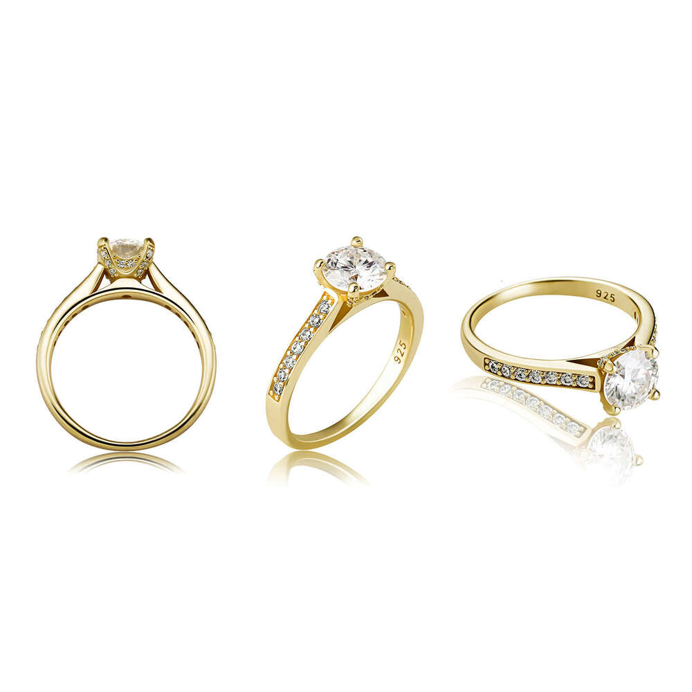 INS French Style Light Luxury D Color Moissanite Ring S Silver Real Platinum Plated Live Broadcast Exclusive