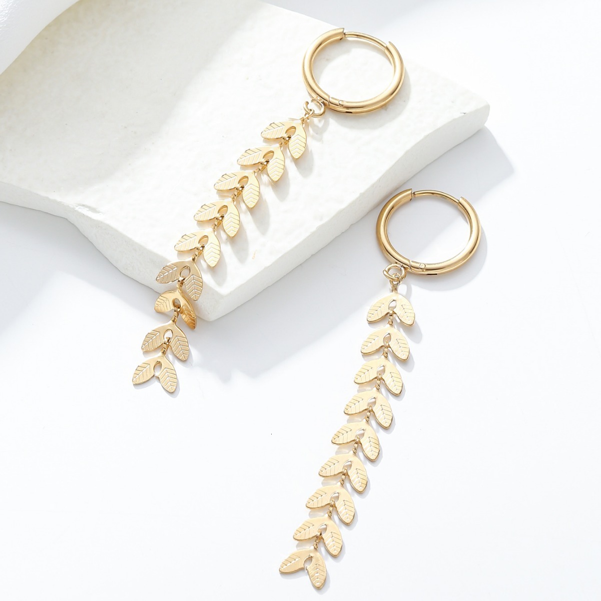 Korean And Japanese Style design Elegant Long Stud Earrings Light Tassel Ear Jewelry