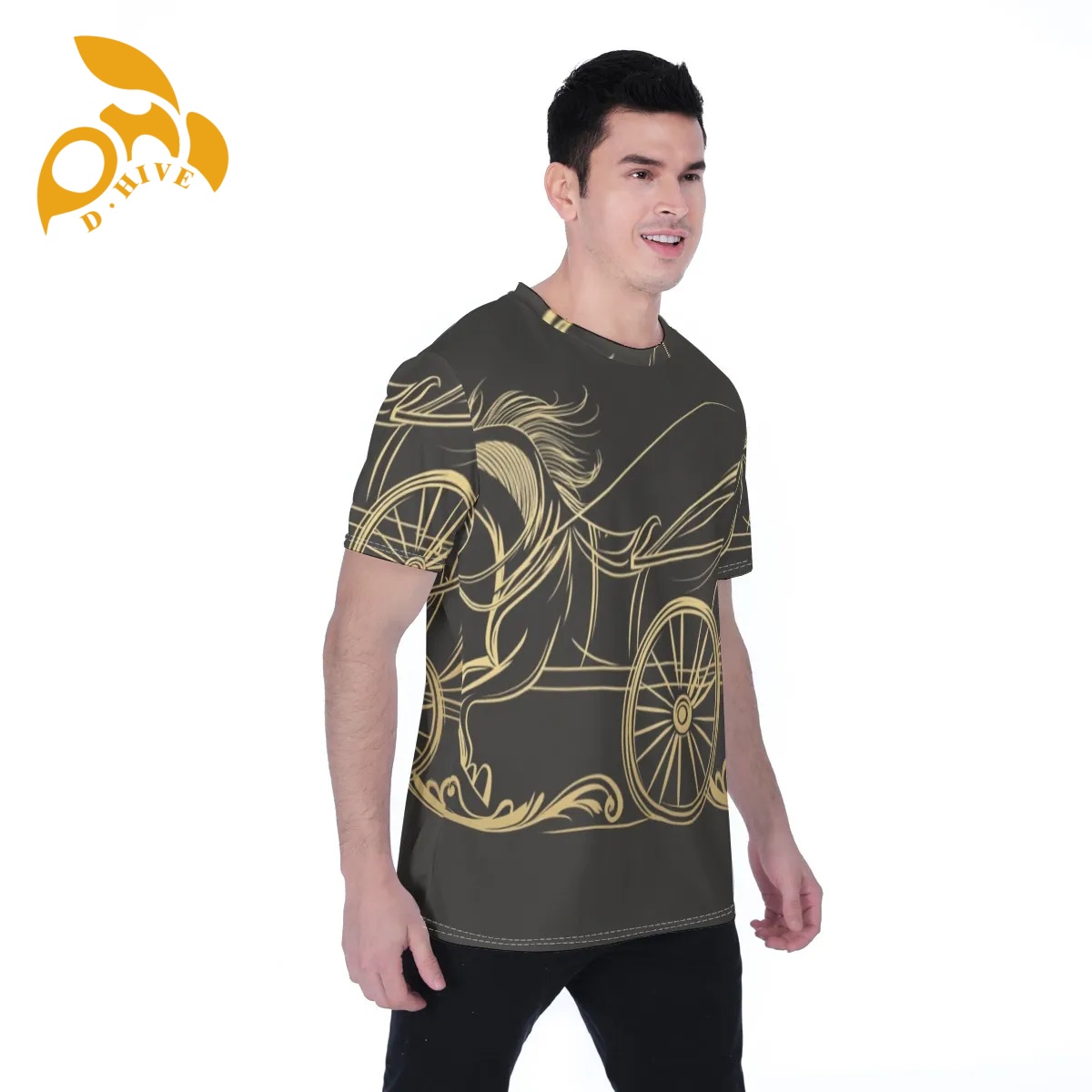 free shipping of customized fashionable All-Over Print Men's T-shirt | Birdseye with exquisite Round neck High-quality design Sports comfortable