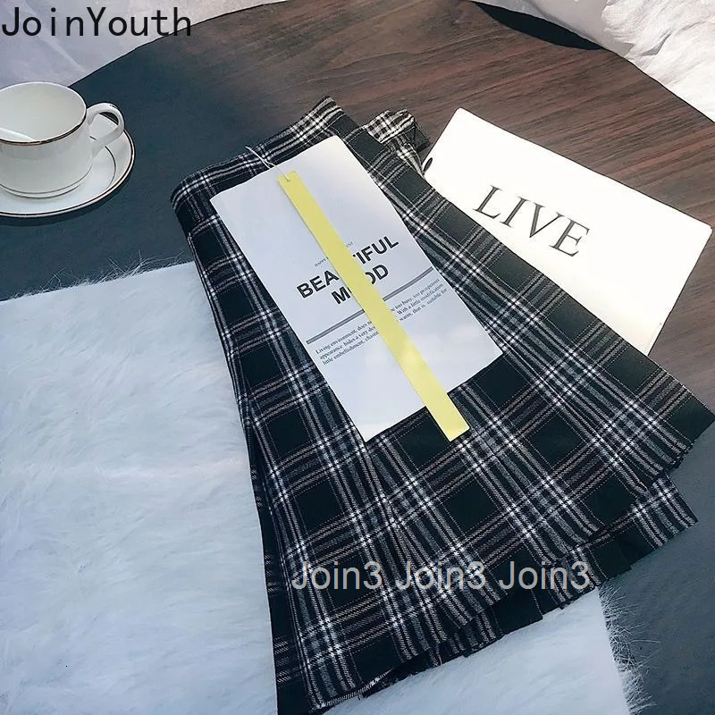 Vintage Skirts for Women 2025 Faldas Mujer De Moda Fashion Sweet Japanese Saia High Waist A-line Jupe Plaid Pleated Mini Skirt