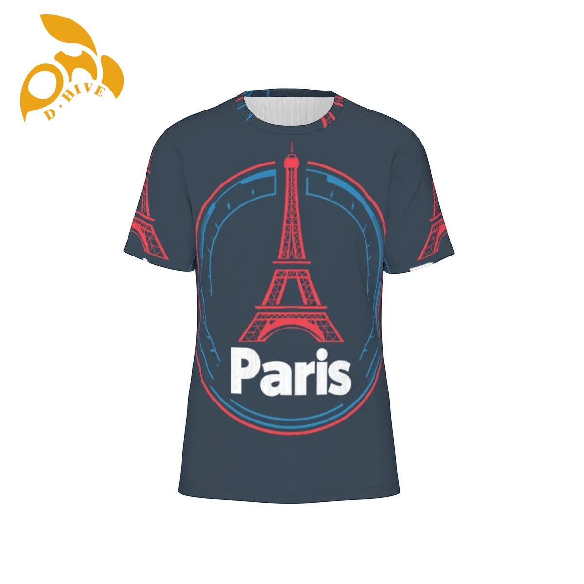 free shipping of customized fashionable All-Over Print Men's O-Neck T-Shirt | 190GSM Cotton | Birdseye with exquisite Round neck High-quality