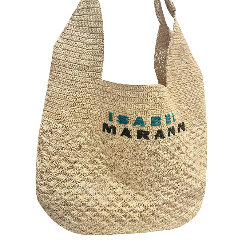 Free shipping designer bag Star Internet Celebrity Same Style Casual Versatile Simple Embroidered Straw Woven Bag Bucket Bag Shoulder Bag Crossbody Ba