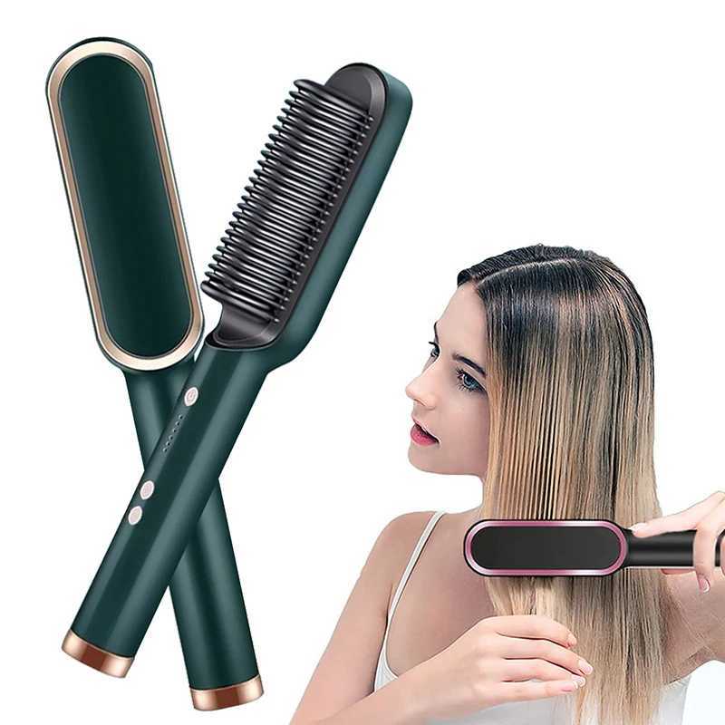 New product Hair Straightener Anion Hair Care Comb with Fast Heating 3 Temp Settings Anti-Scald hair straightener and curlyXJ250621