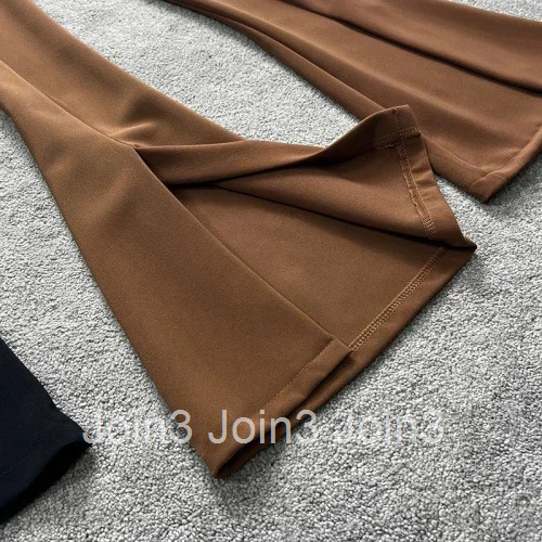 Korean Pants for Women High Waist Slim Trousers Split Flare Pants Summer Fashion Pantalonn Femme 2025 New Bottoms Y2k Clothes