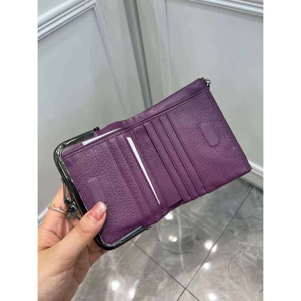 Coin Purse Genuine Leather Retro Handbag Short Women's Multifunctional Clip Zero Wallet Cowhide wallets Card holder