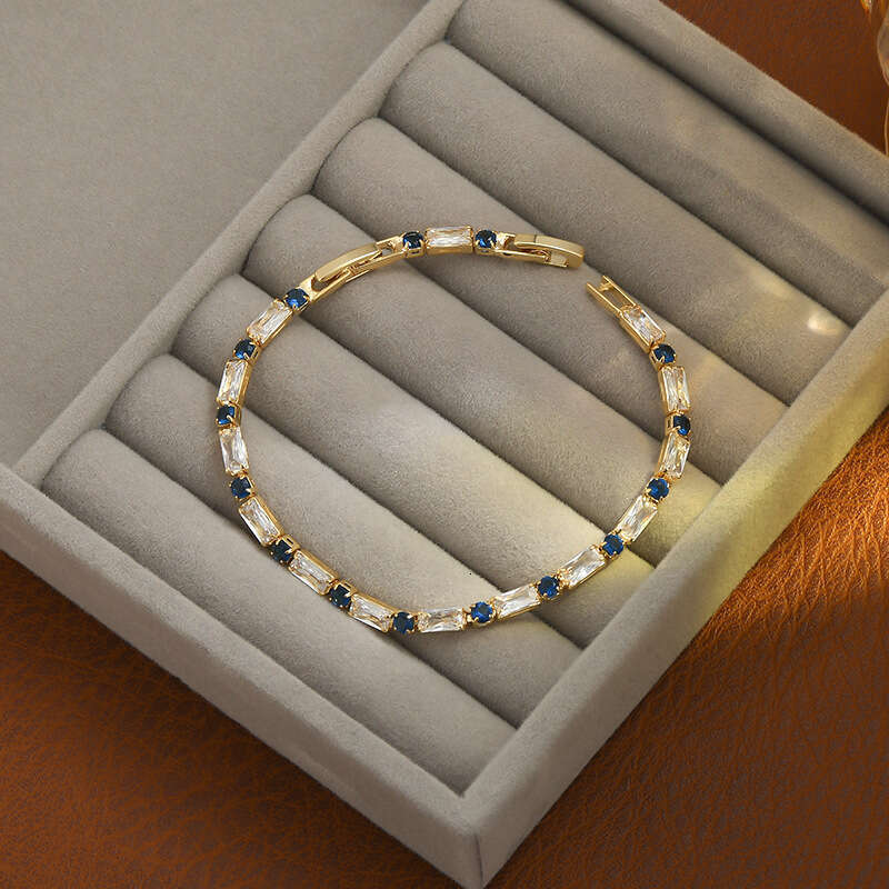 Gold Plated Micro Paved Elegant for Women 2024 New Zircon Claw Chain Bracelet Jewelry