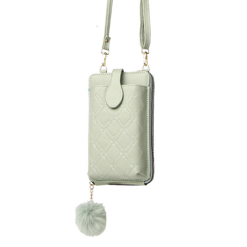 Phone for Women Korean Style Crossbody Large Capacity Ladies Wallet with Zipper Soft Leather Shoulder Bag