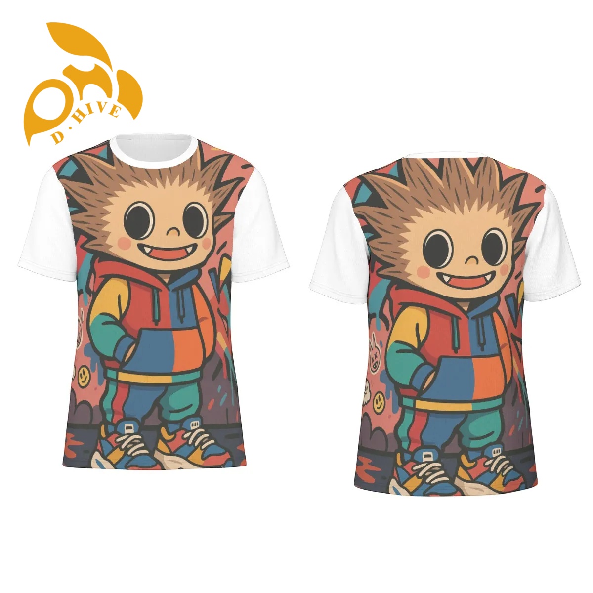free shipping of customized fashionable All-Over Print Men's O-Neck T-Shirt | 190GSM Cotton | Birdseye with exquisite Round neck comfortable High