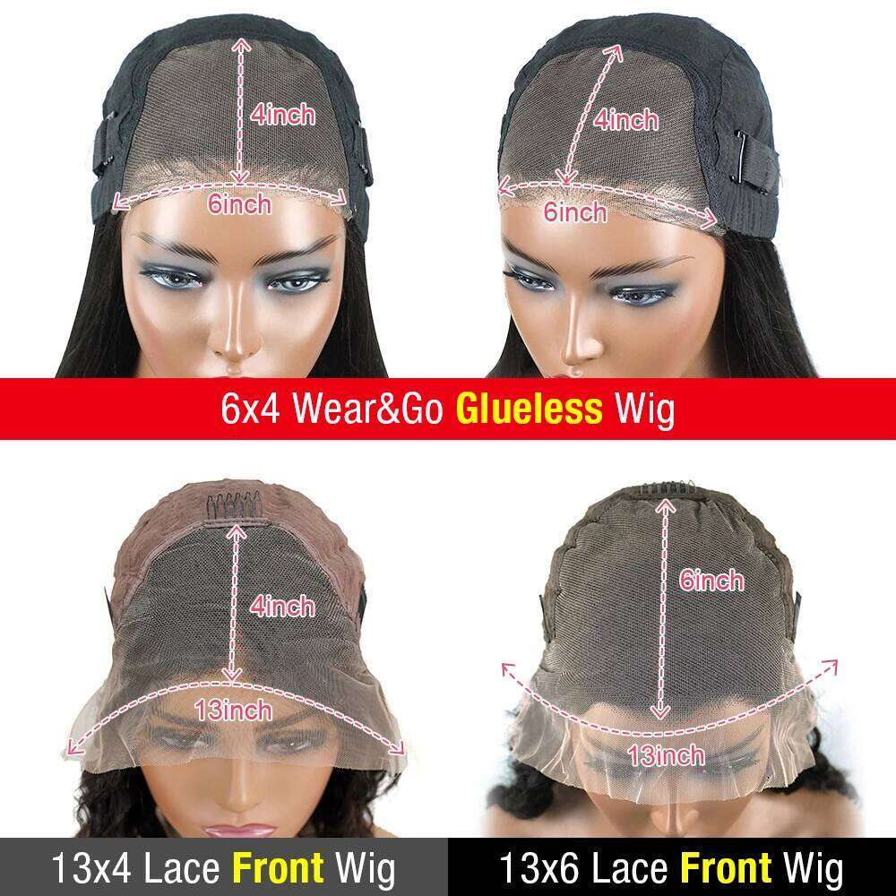 Yaki Kinky Straight Glueless Wigs Ready To Wear Preplucked 4C Edges 13x6 HD Lace Frontal Wig Human Hair For Women 200