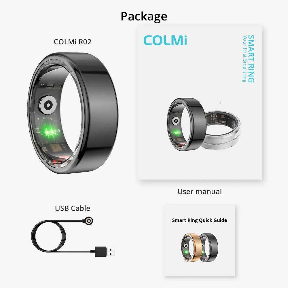 2025 Smart Ring Military Grade Titanium Steel Shell Health Monitoring IP68 & 3ATM Waterproof Multi-sport Modes