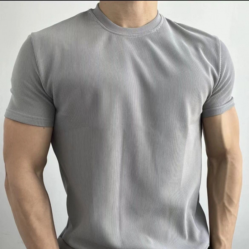 Cuff AdjustmentFitness Sports Short Summer New 280g High-Quality Texture Anti-Wrinkle Quick-Dry T-Shirt
