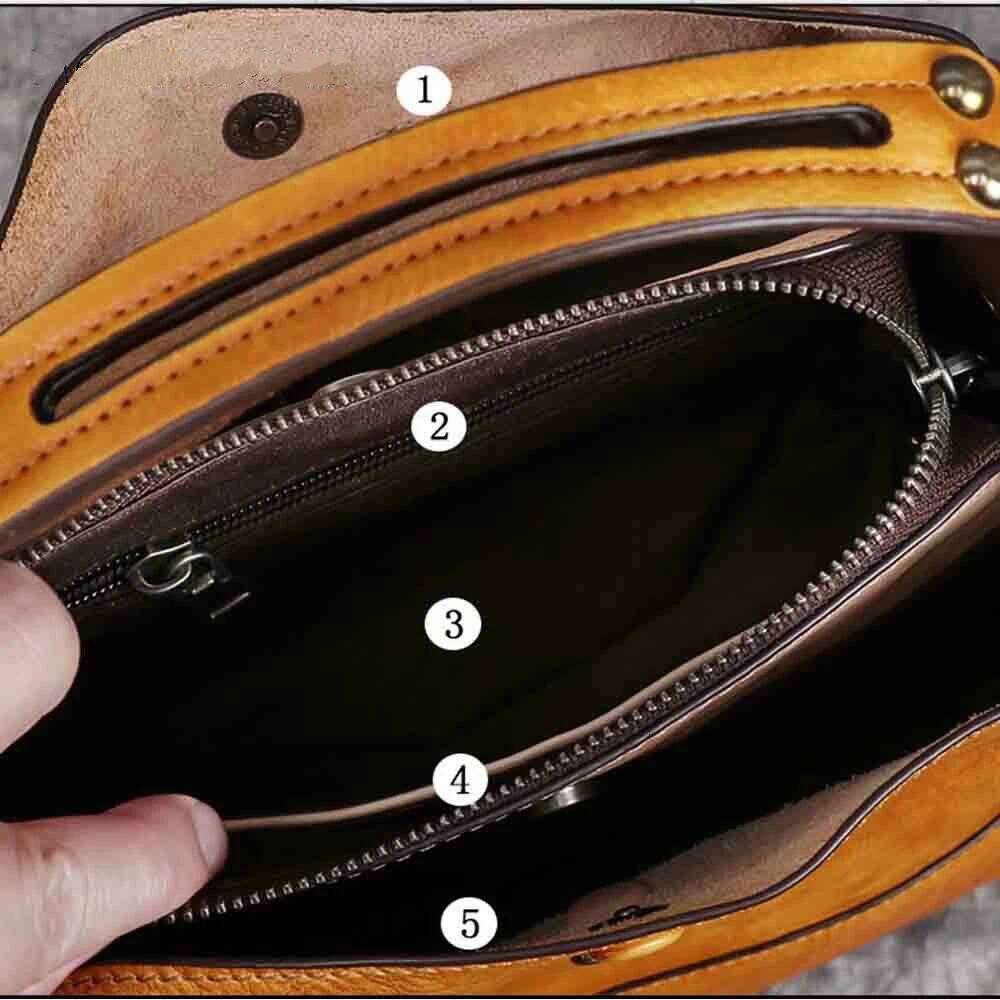 Luxury Bag MOTAORA Women S Vintage Bucket Genuine Top Grain Leather Handmade Purse Designer Casual Office Travel Shoulder Bag Designer