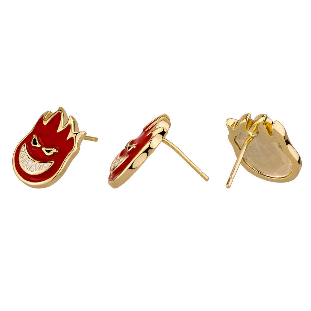 Jin Ao New Hip-Hop Pendant Oil Painting Flame Heart Full Dia Necklace Copper Inlaid Zircon Unisex Trendy Versatile Jewelry
