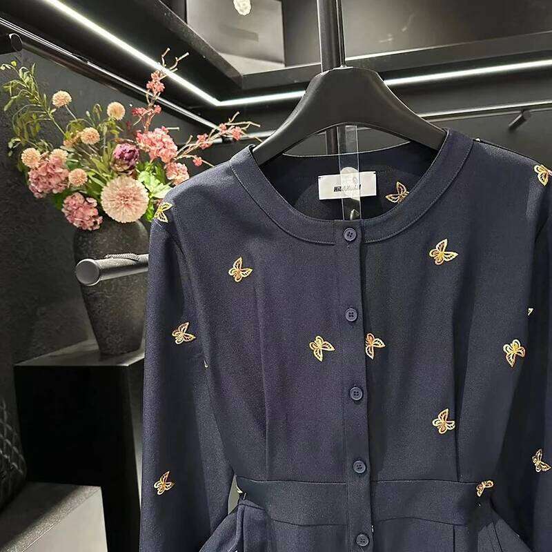 Spring Autumn New Single-Breasted Outwear Tops Fashion Printed Butterfly Jacket Long Sleeve Shirt Women's Coat