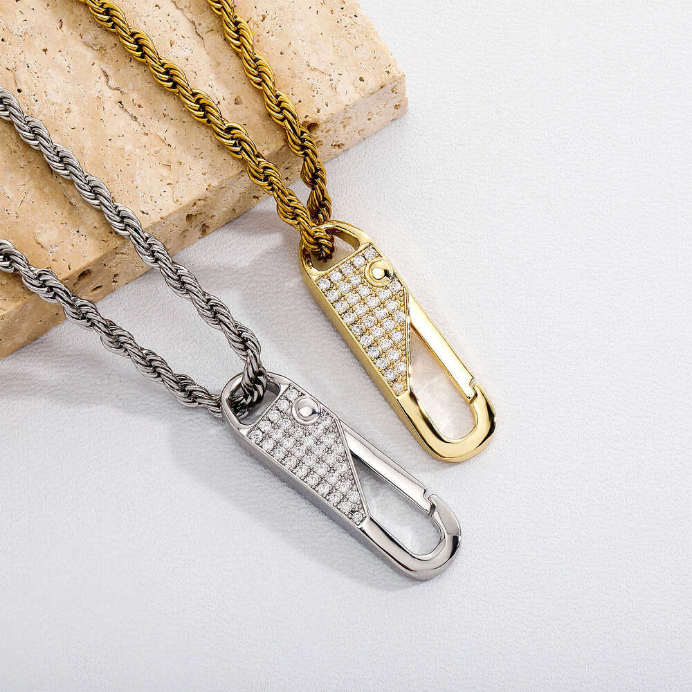 Jin Ao Jewelry High-Quality Detachable Tab Necklace Bag Coat Down Jacket Zipper Pull Can Be Used Color-Retaining Pendant