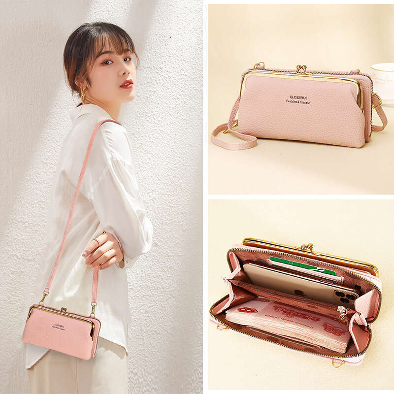 Guangzhou Shiling New Women's Crossbody Lychee Pattern Phone Bag Ladies Multifunctional Wallet