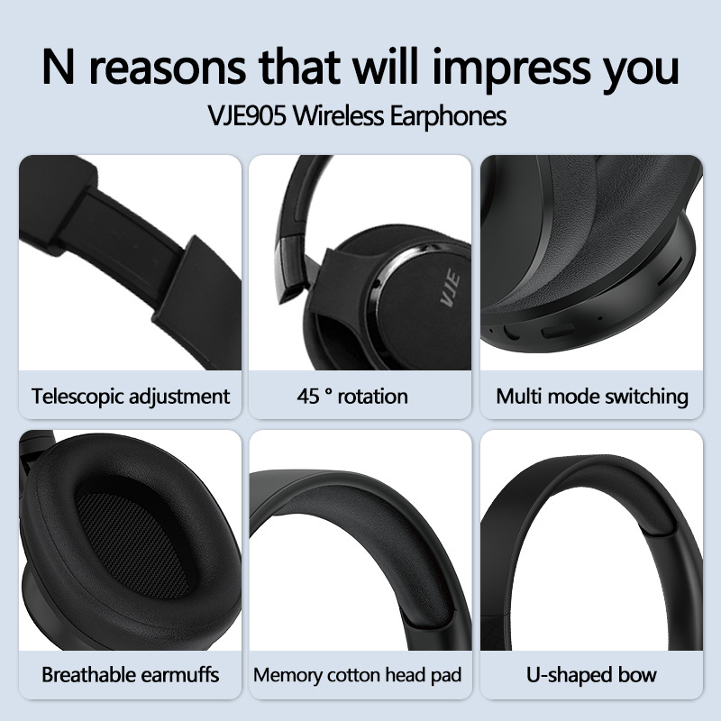 Headset Bluetooth Headset All-inclusive Ear Heavy Bass Wireless High Sound Quality Headset