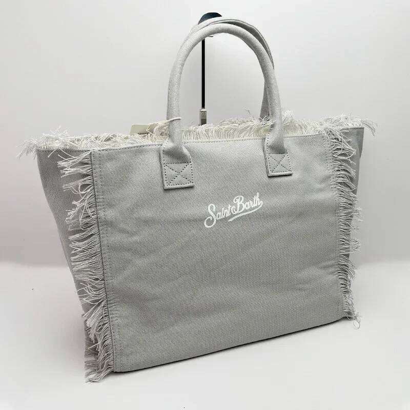 Lightweight New Large Capacity Tote Stylish Comfortable Casual Travel Solid Color Canvas Bag Handmade Tassel Handbag