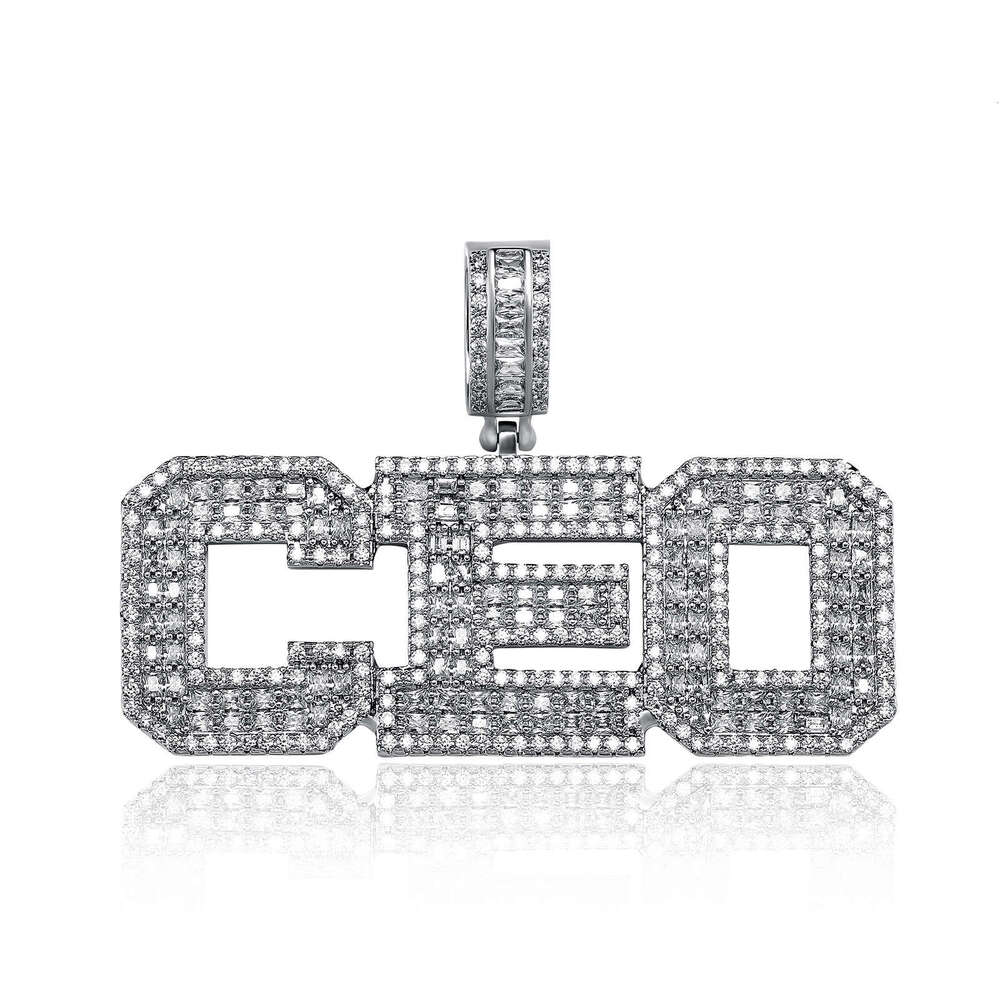 Jin Ao 2023 New Hip-Hop Full Zircon Bold Letter Splicing DIY Unisex Couple Pendant Necklace Trend
