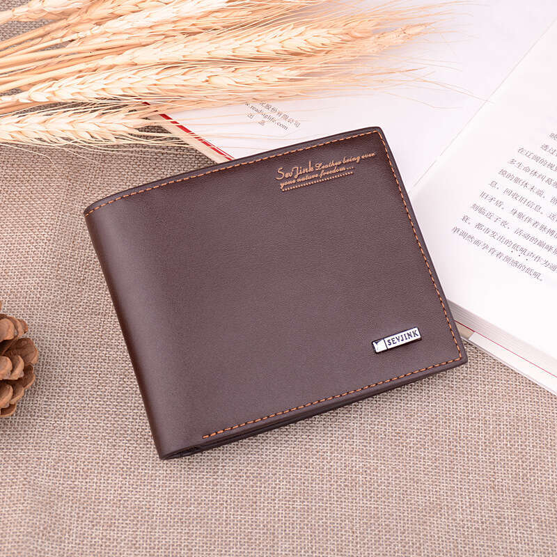 New Men's Short Casual with Multiple Card Slots, Soft Surface, High-end Gift Purse, Vertical Wallet wallet designer mens wallet wallet designer m