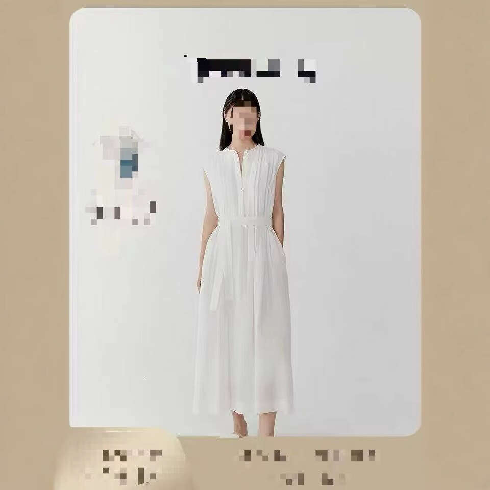 White Skirt Maxi Skirt Summer New Women S Z He Plain Cotton Blend Sleeveless Belted Elegant Long Dress Long Skirt