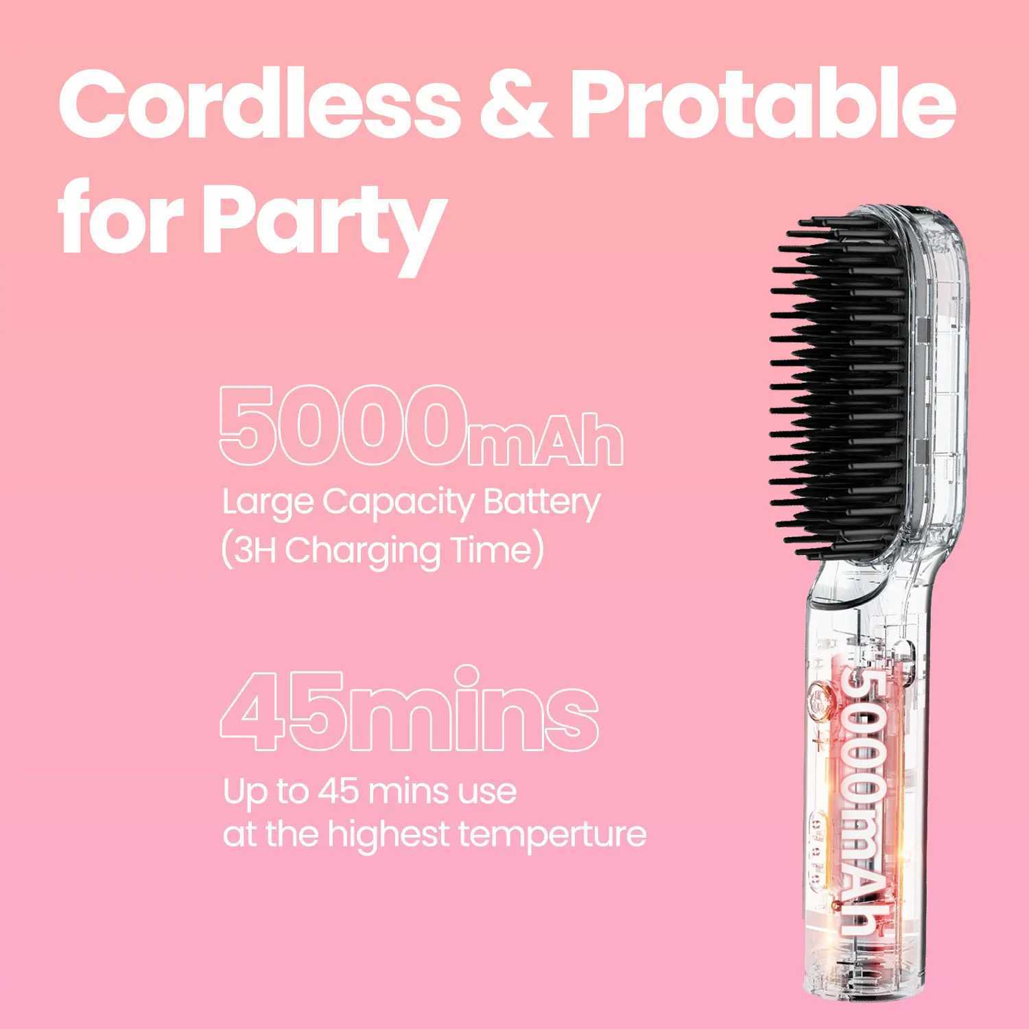 KIPOZI Hair Dryer Brush Negative lon 3 In 1 Hot Air Dryer Styler and Volumizer Pro Hair Straightener Curler Blow Dryer BrushXJ250621