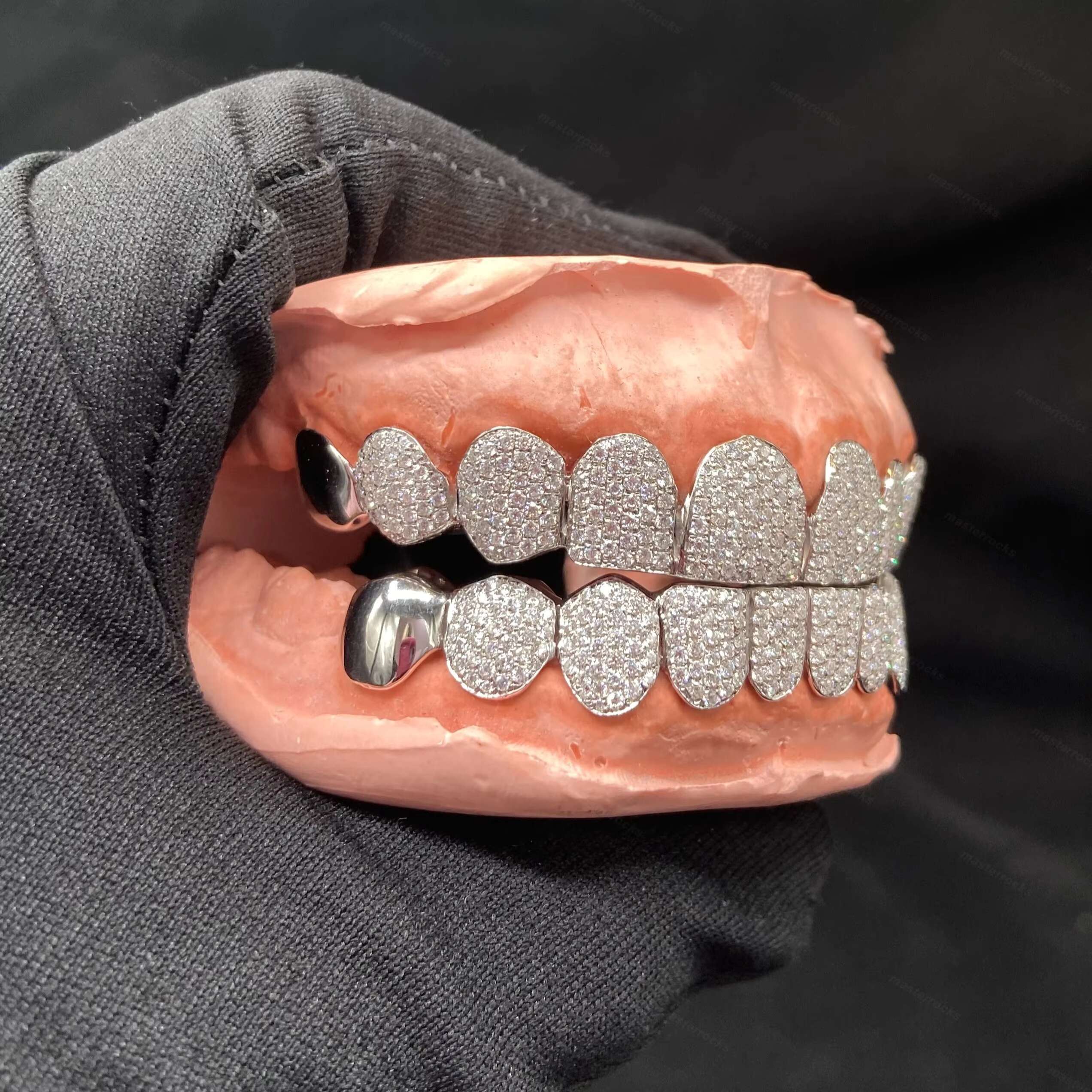 VVS Moissanite Lab Grown Diamond Custom S925 Silver 10K 14K 18K Solid Gold Grillz Teeth Iced Out Grillz for Men