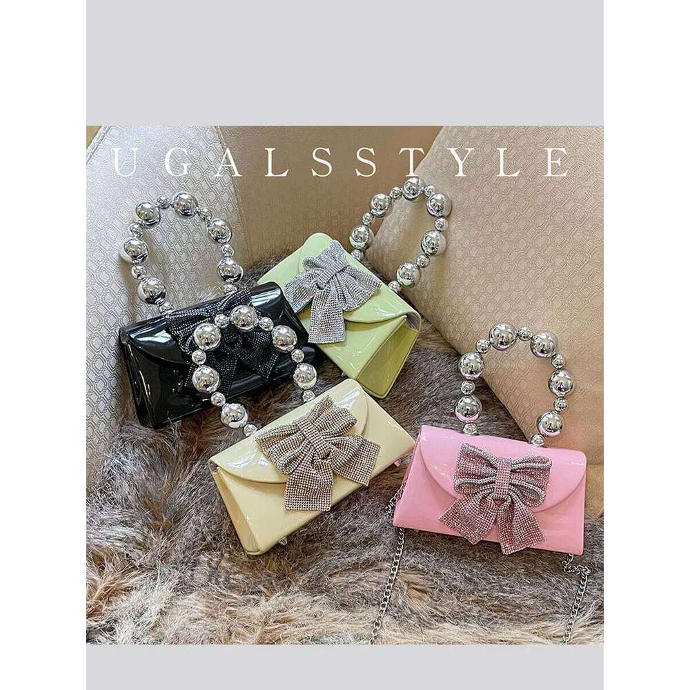 Designer Bag Shiny Rhinestone Evening Clutch Bags Women New Bow Crystal Clip Purse And Handbags Designer Wedding Party