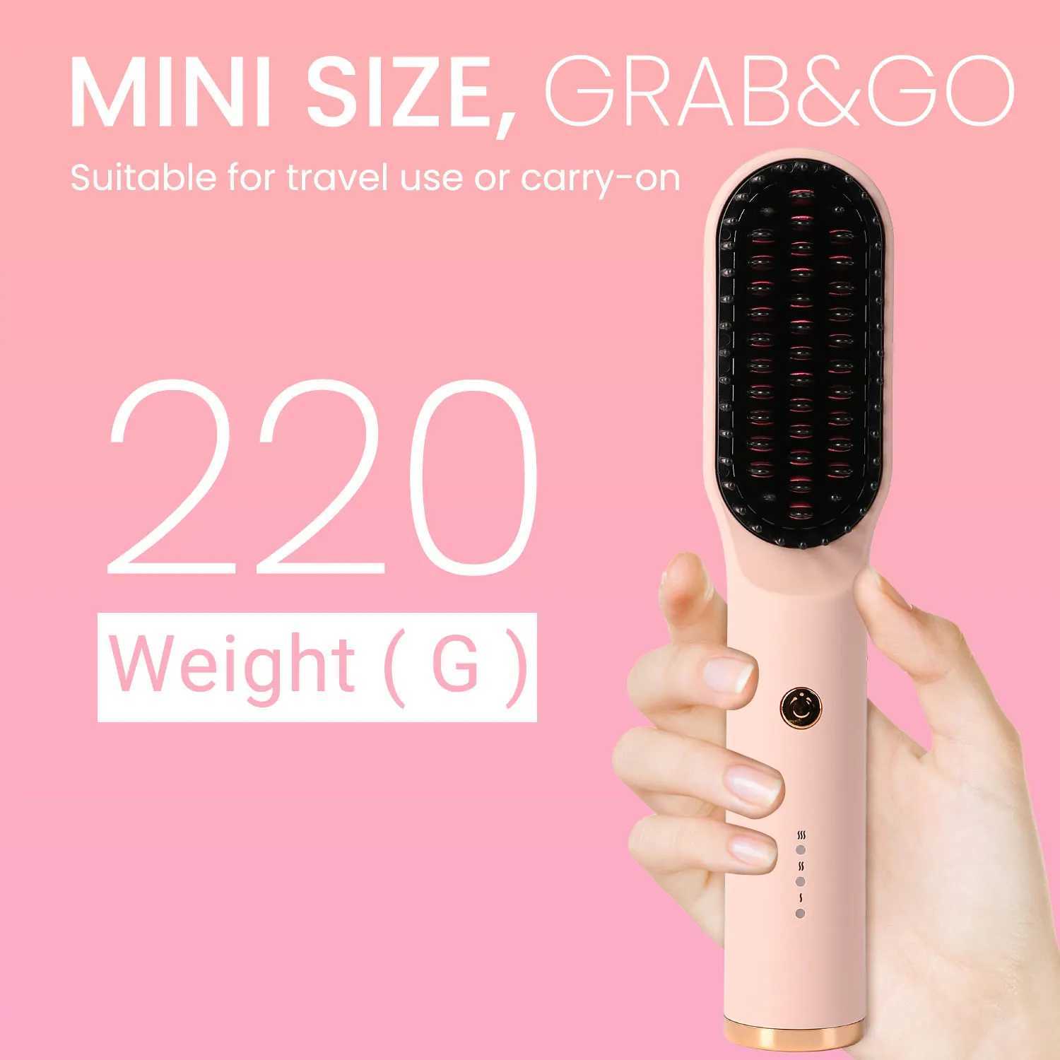 KIPOZI Hair Dryer Brush Negative lon 3 In 1 Hot Air Dryer Styler and Volumizer Pro Hair Straightener Curler Blow Dryer BrushXJ250621