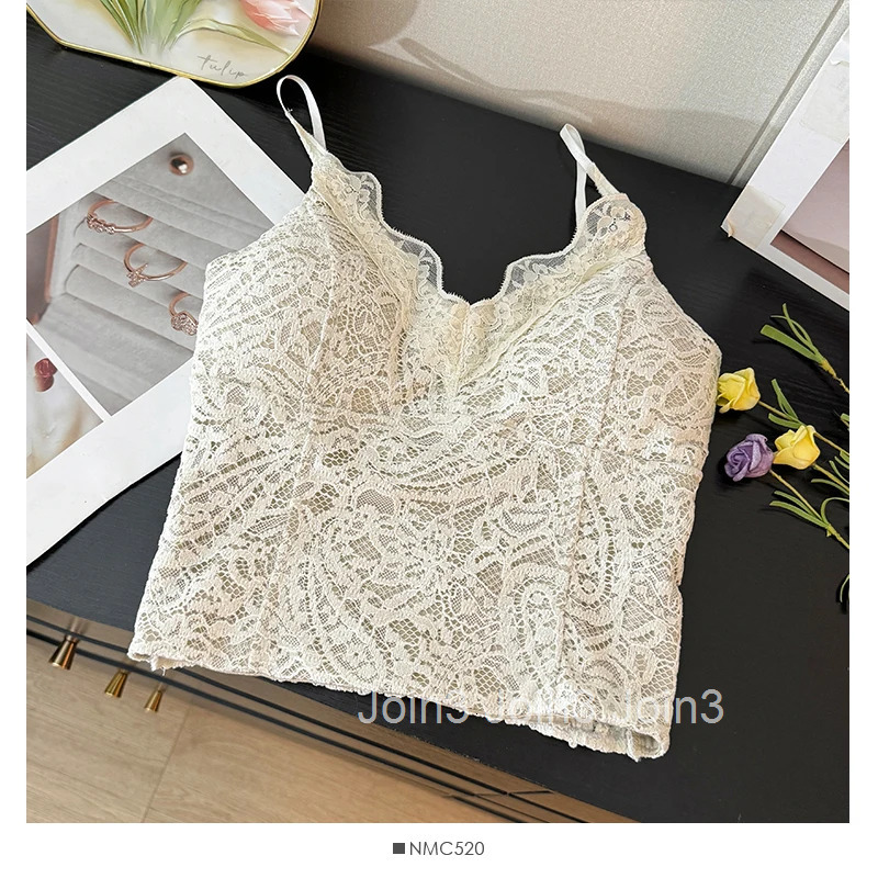 Y2k Top Womens Clothing Sexy Tanks 2025 Ropa Mujer Patchwork Lace Tunic Backless Vest Crop Tops Fashion Summer Korean Camis