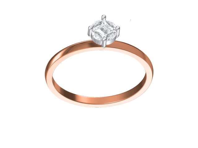 Premium Quality Wholesale Cheap Price Best Selling High 14K Rose Gold Plated Diamond Engagement Ring Elegant Design Anniversary