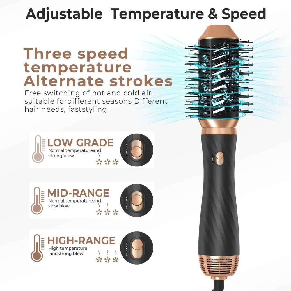 5 In 1 Blow Dryer Hot Brush Curler Air Styler Wrap Curling Iron Travel Hair Styling Tool