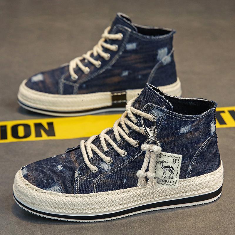 Luxury Brand Designer Shoes Sandals 1970S High-Top Canvas Shoes For Men Korean Style Student Sneakers Soft Washed Denim Fabric Distressed Beggar Shoes