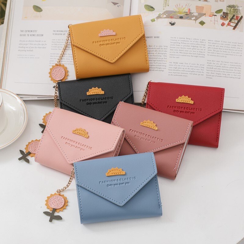 New Wallet Women Luxury Wallet Travel Fashionable Genuine Leather Mini Snap Multiple Card Slots Black Card Holder Cash Compartment Short