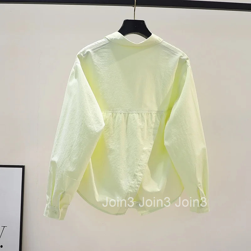 2025 Blusas Mujer De Moda Long Sleeve Loose Blouse Women Clothing Fashion Korean Casual Shirts Split Vintage Blouses Tops 27p490